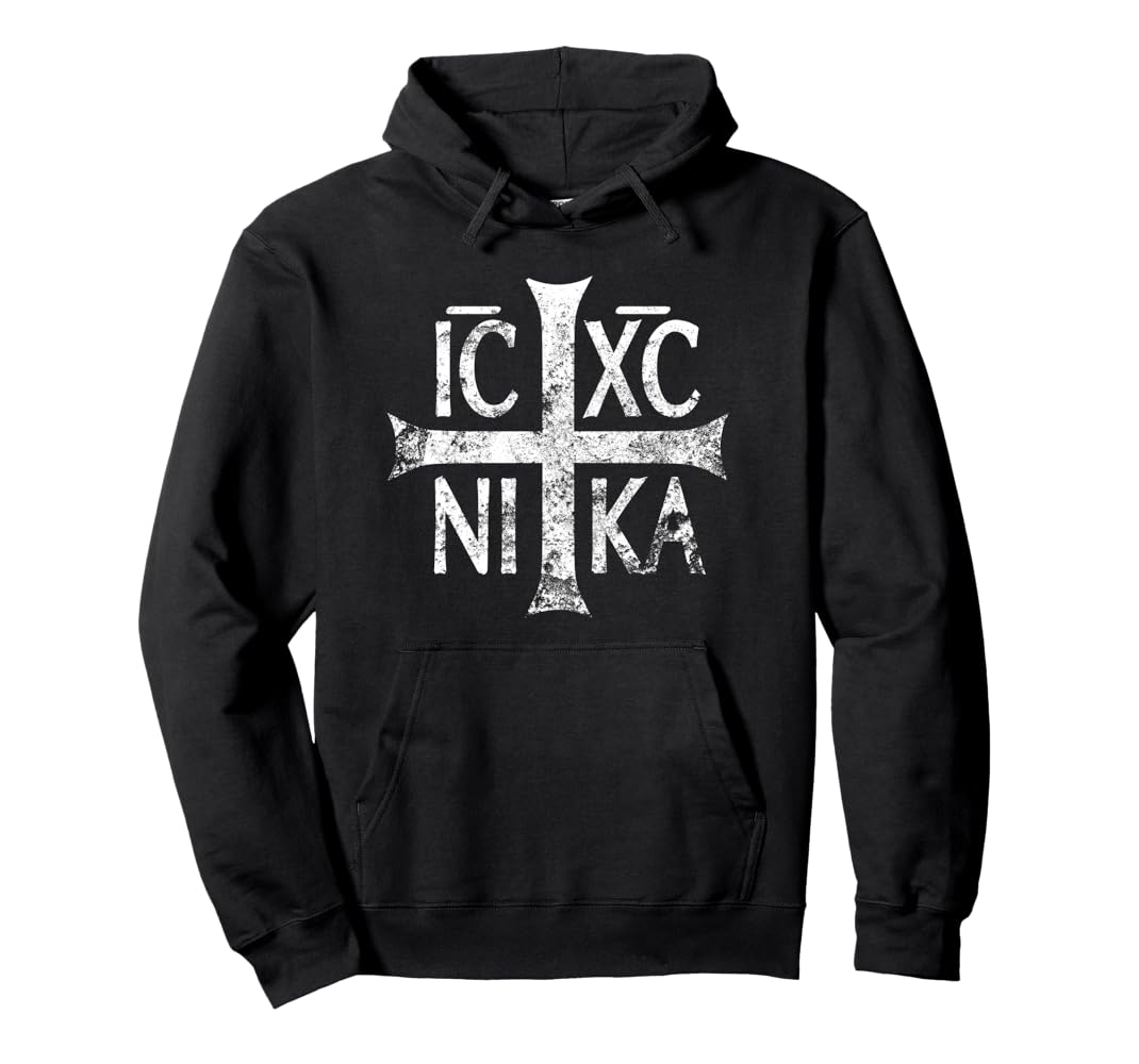 ◆ ihika ◆ Amazon.com: IC XC NIKA Cross Hoodie Sweatshirt Eastern